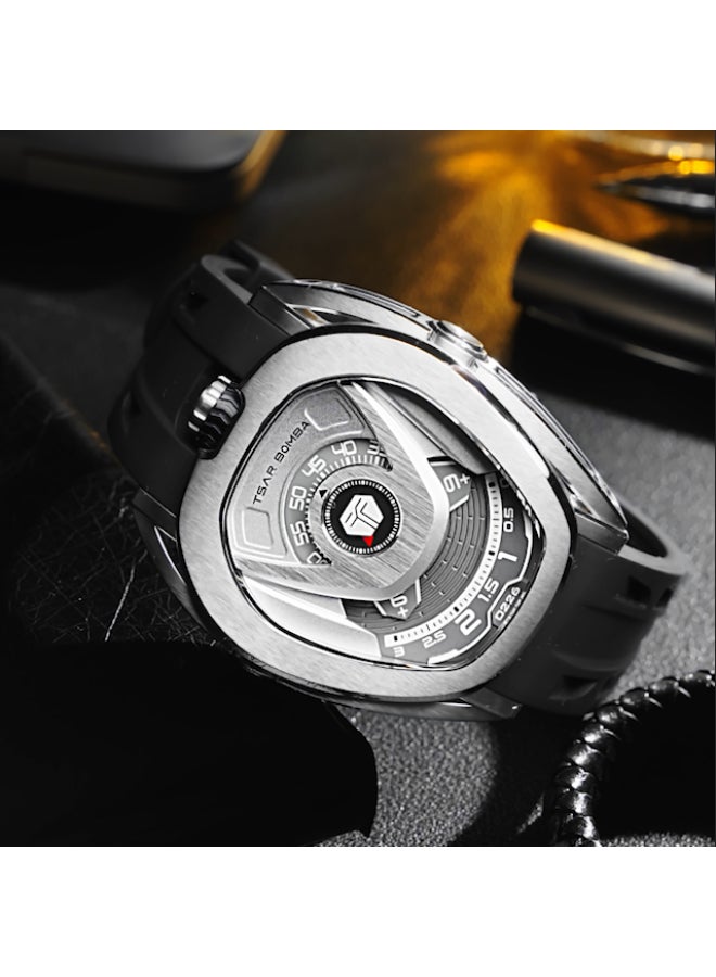 TSAR BOMBA Men's Rubber Automatic Watch TB8213A-06(1+2)SET - 44*52 mm - Image 5